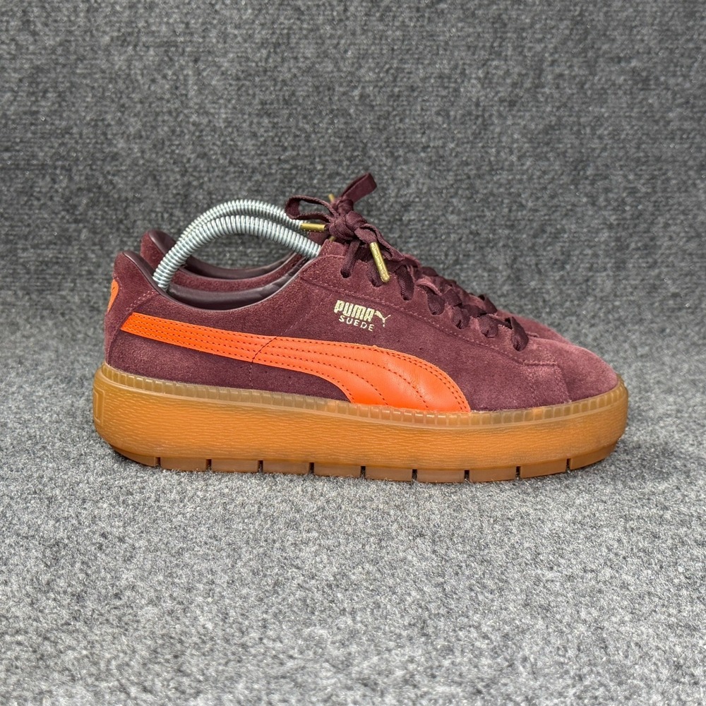Puma Suede Platform Trace Sneakers Women's 9 Winetasting Flame Retro Athletic